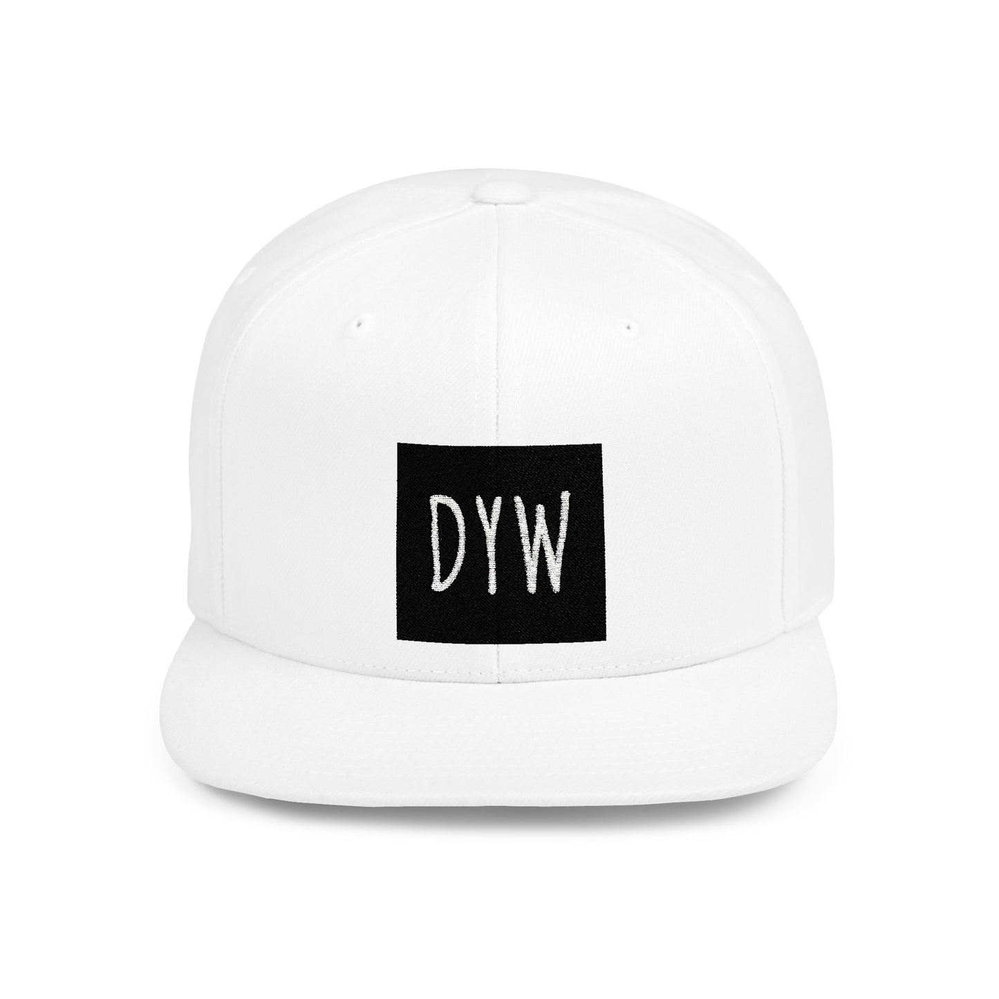 DYW Flat Bill Snapback Hat - Trendy Adjustable Cap for Casual Style