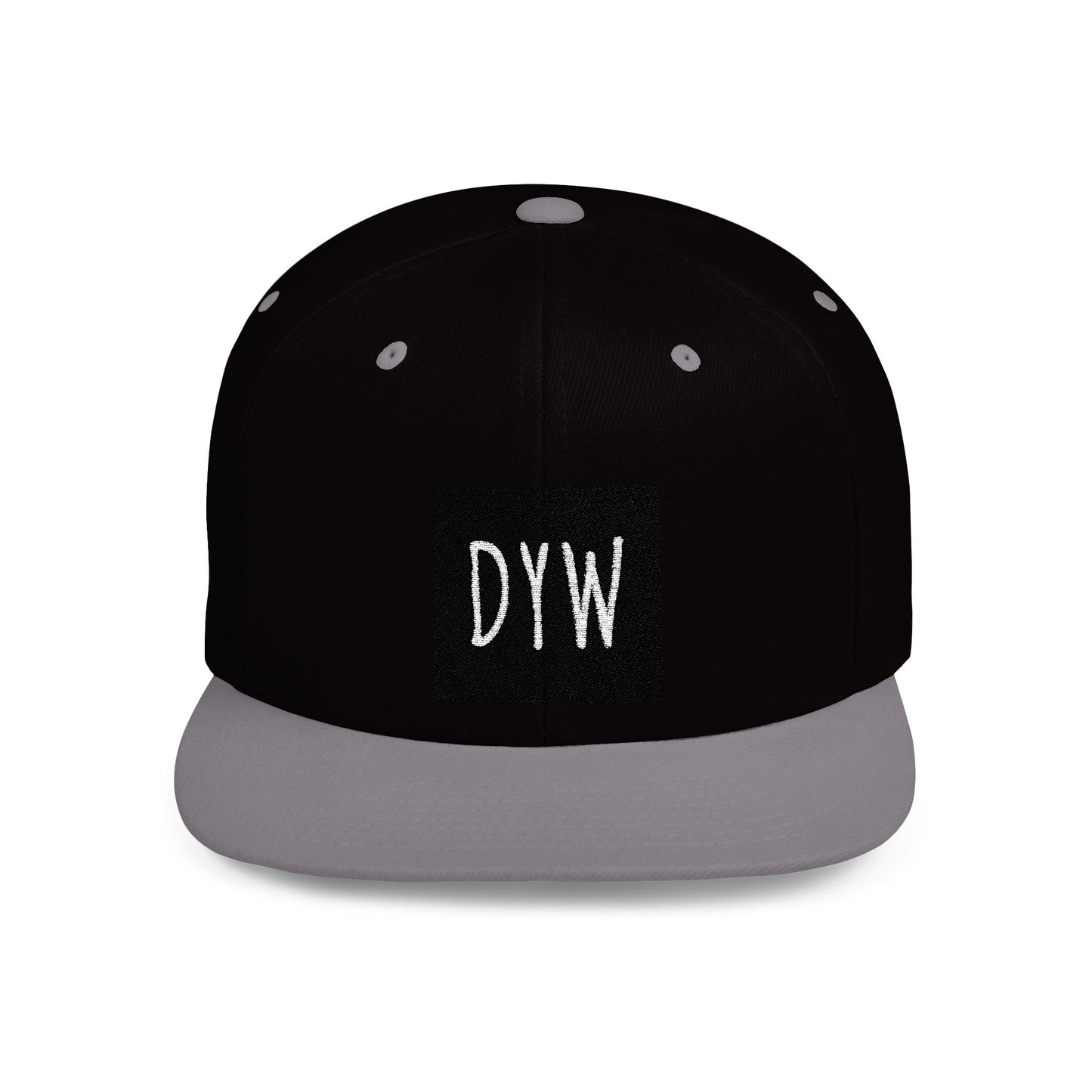 DYW Flat Bill Snapback Hat - Trendy Adjustable Cap for Casual Style