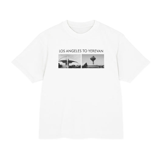 T-Shirt, Los Angeles to Yerevan Unisex Urban Heavy Tee, LA Armenia Travel Shirt,