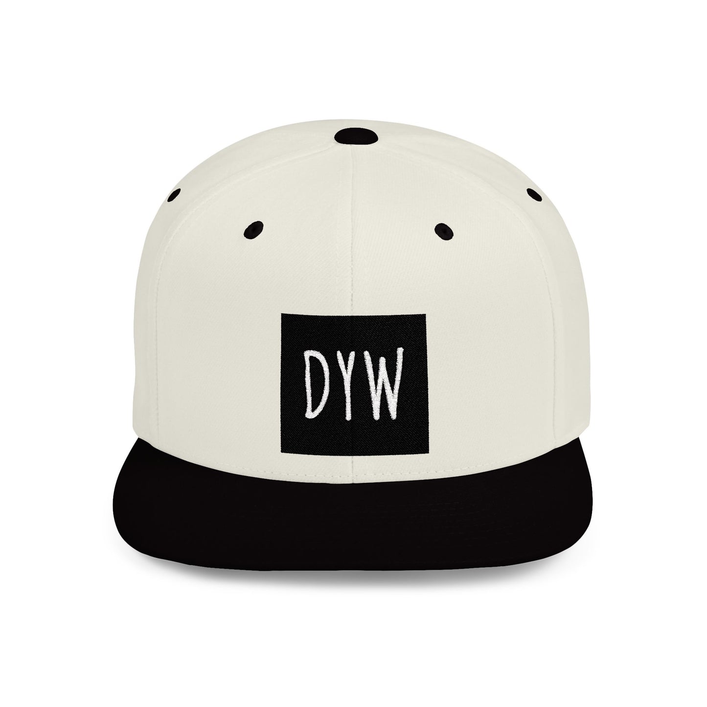 DYW Flat Bill Snapback Hat - Trendy Adjustable Cap for Casual Style