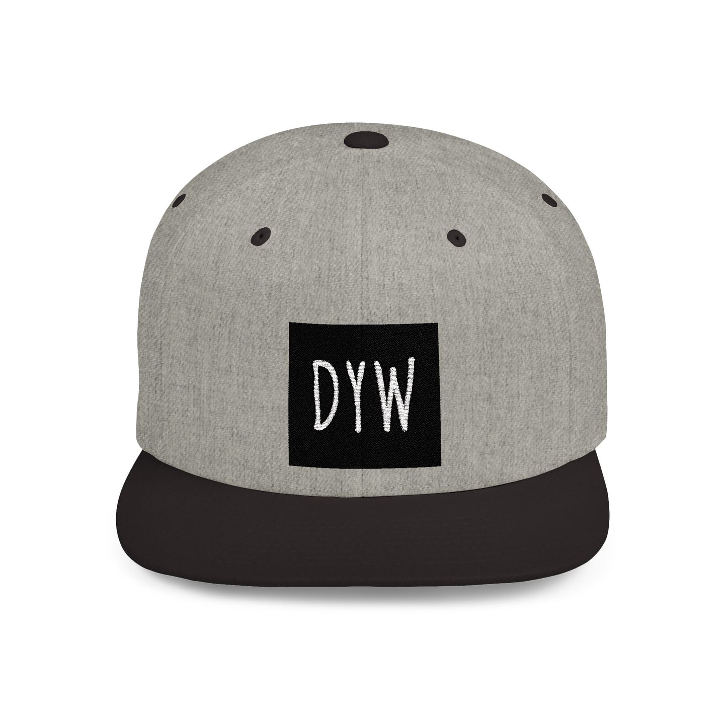 DYW Flat Bill Snapback Hat - Trendy Adjustable Cap for Casual Style